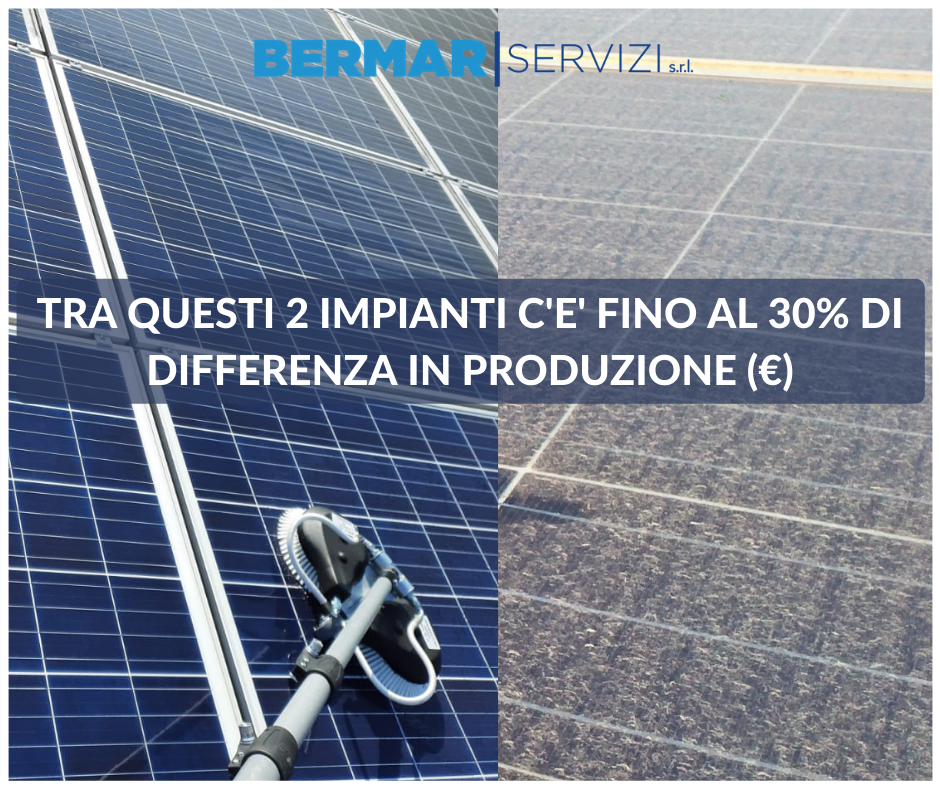 un impianto pulito produce 30% in più di energia