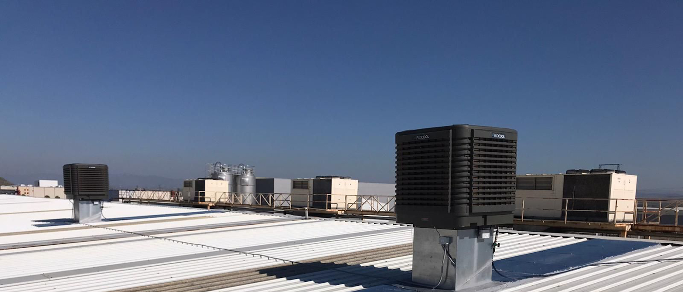 impianti di raffrescamento industriale su tetto